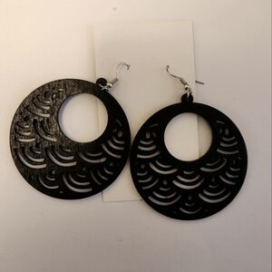 Black Wood Earrings